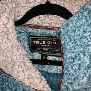 Blue true grit Sherpa pullover